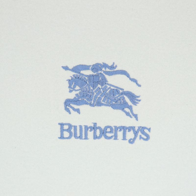 バーバリーズ Burberrys ソフトコットンシーツ ロゴ刺繍 ヴィンテージ 140×240cm 水色 ライトブルー /YT その他｜vectorpremium｜02