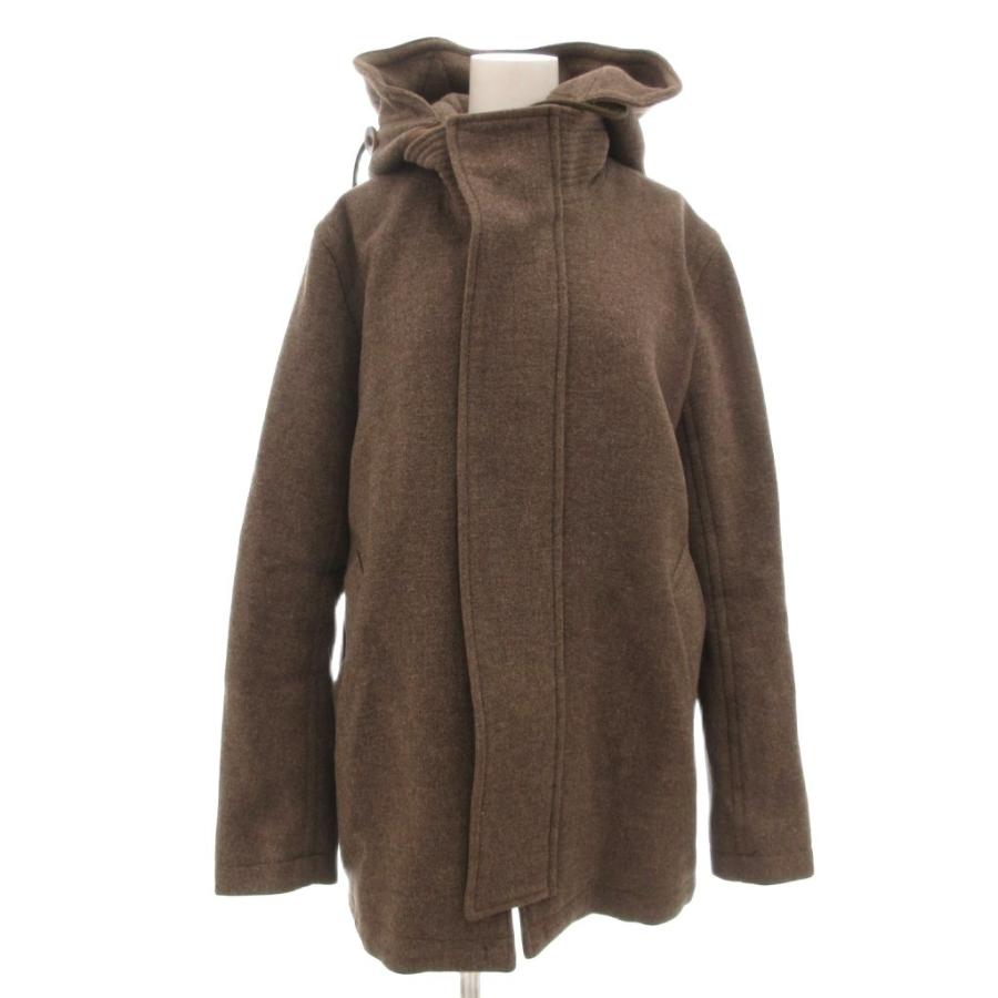 CABANE de zucca フード付コート カバンドズッカ CABANE de zucca フード付きコート ミドル丈 茶