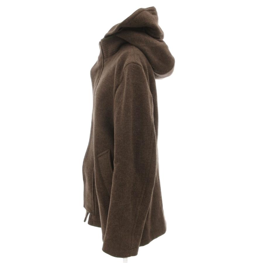 カバンドズッカ CABANE de zucca フード付きコート ミドル丈 茶
