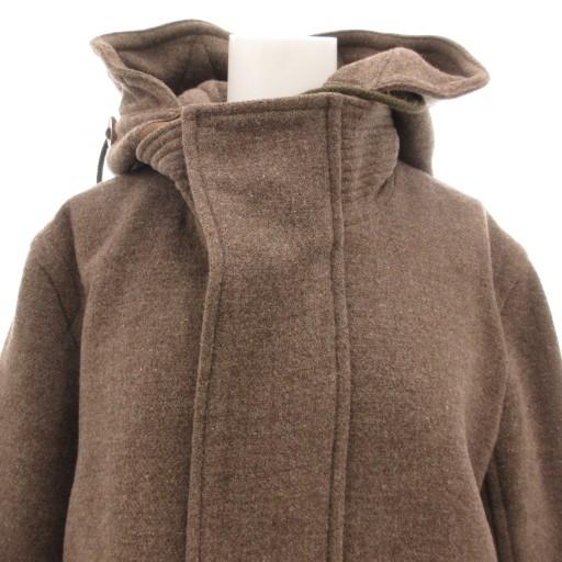 カバンドズッカ CABANE de zucca フード付きコート ミドル丈 茶