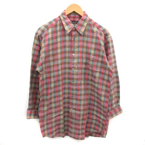 美品】クリスチャンディオールムッシュ スタンドカラー シャツ