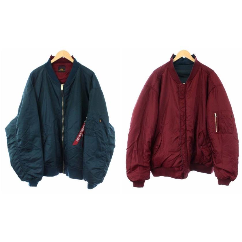 中古 ヴェトモン ベトモン アルファ Ma 1 リバーシブル ボンバージャケット ミリタリージャケット 再構築 オーバーサイズ S 緑 ボルドー ベクトル 古着 中綿コート Www Tuuba7 Com
