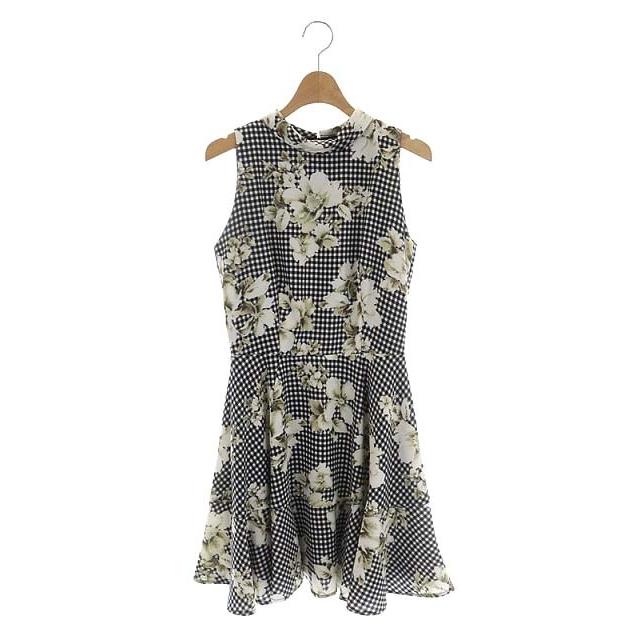 中古 スナイデル Snidel ワンピース 膝丈 ノースリーブ ハイネック 花柄 チェック 1 黒 白 ブラック ホワイト Mf Ec レディース ベクトル 古着 081 ブランド古着販売のベクトル 通販 Yahoo ショッピング