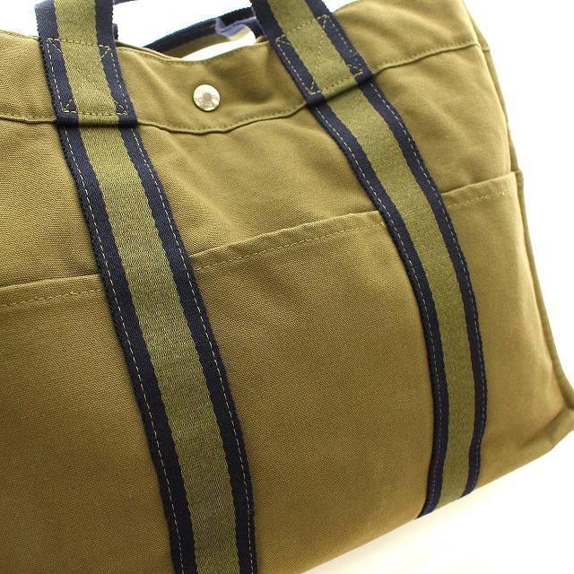 お買い得モデル G カーキ キャンバス トートバッグ フールトゥ Hermes エルメス 中古 Ec 古着 ベクトル レディース Oh トートバッグ