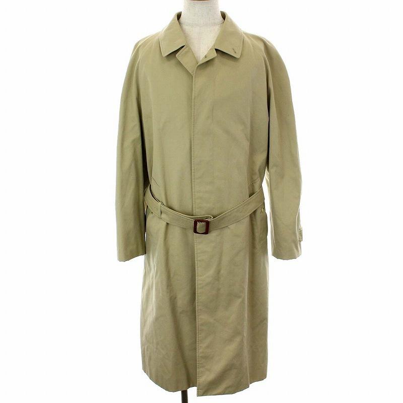 中古 バーバリー ロンドン Burberry London シングル トレンチコート ステンカラー ロング 裏地ノバチェック アウター 54 ベージュ メンズ 幸せなふたりに贈る結婚祝い