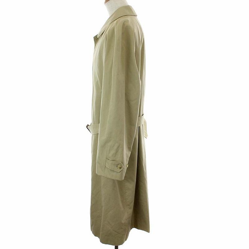 古典 シングル London Burberry ロンドン バーバリー 中古 トレンチコート 古着 ベクトル メンズ ベージュ 54 アウター 裏地ノバチェック ロング ステンカラー トレンチコート