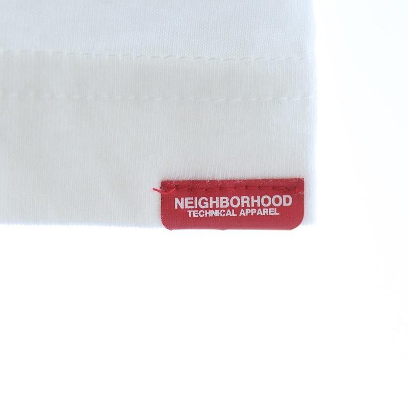 今季ブランド 中古 ネイバーフッド Neighborhood Tシャツ クルーネック プルオーバー 半袖 ロゴ スカル コットン M 白 ホワイト 赤 レッド ベクトル 古着 Organizacaosilveira Com Br