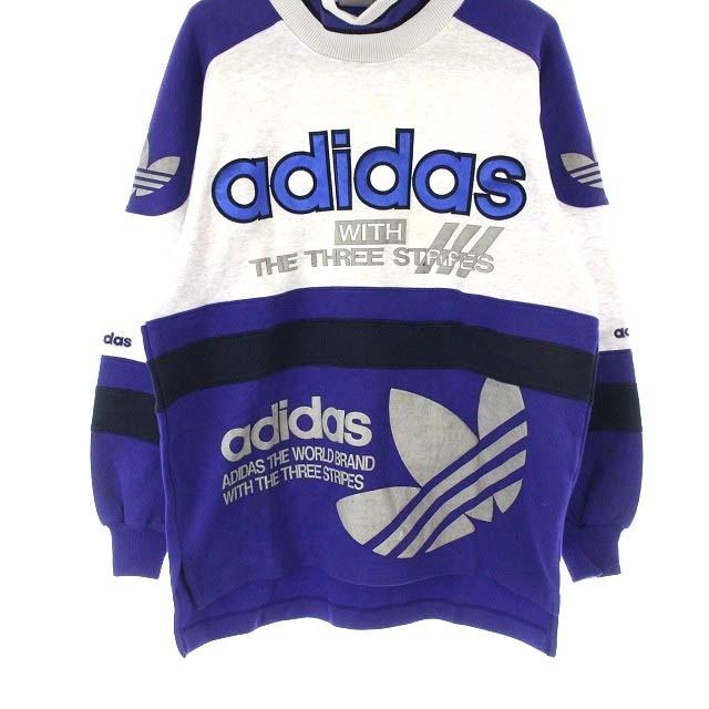 中古 アディダスオリジナルス Adidas Originals トレーナー スウエット プルオーバー 長袖 S M 白 ホワイト 紫 パープル Yo14 Gy メンズ ベクトル 古着 081 ブランド古着販売のベクトル 通販 Yahoo ショッピング