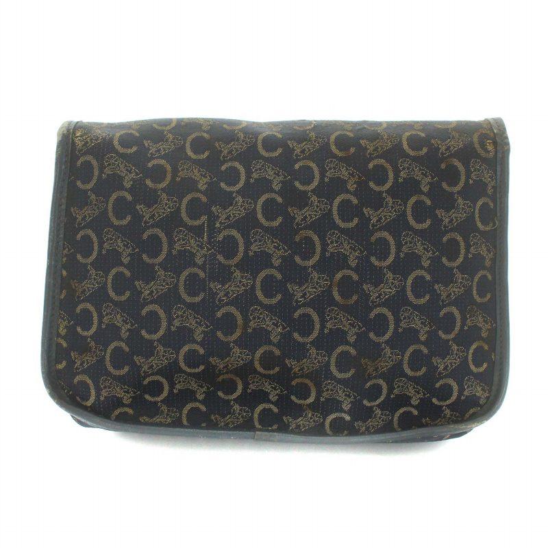 セリーヌ CELINE クラッチバッグ ポーチ Cマカダム柄 馬車 キャンバス