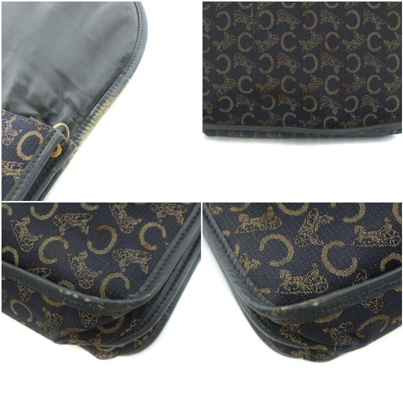 セリーヌ CELINE クラッチバッグ ポーチ Cマカダム柄 馬車 キャンバス