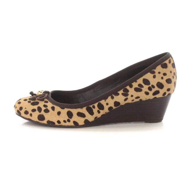 トリーバーチ TORY BURCH パンプス ウェッジソール ハラコ レオパード