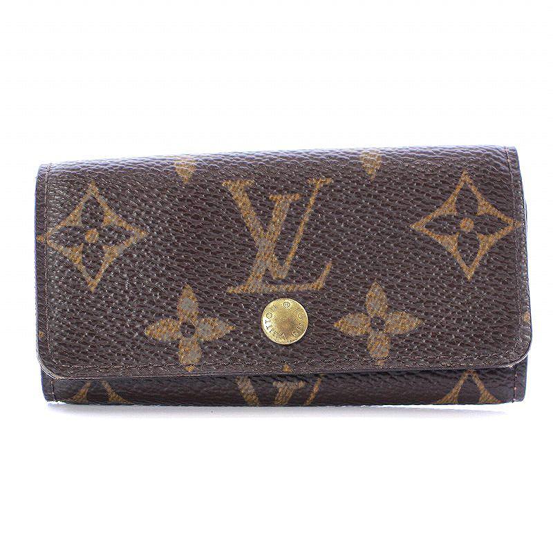 ルイヴィトン ミュルティクレ4 モノグラム キーケース 4連 茶 M62631