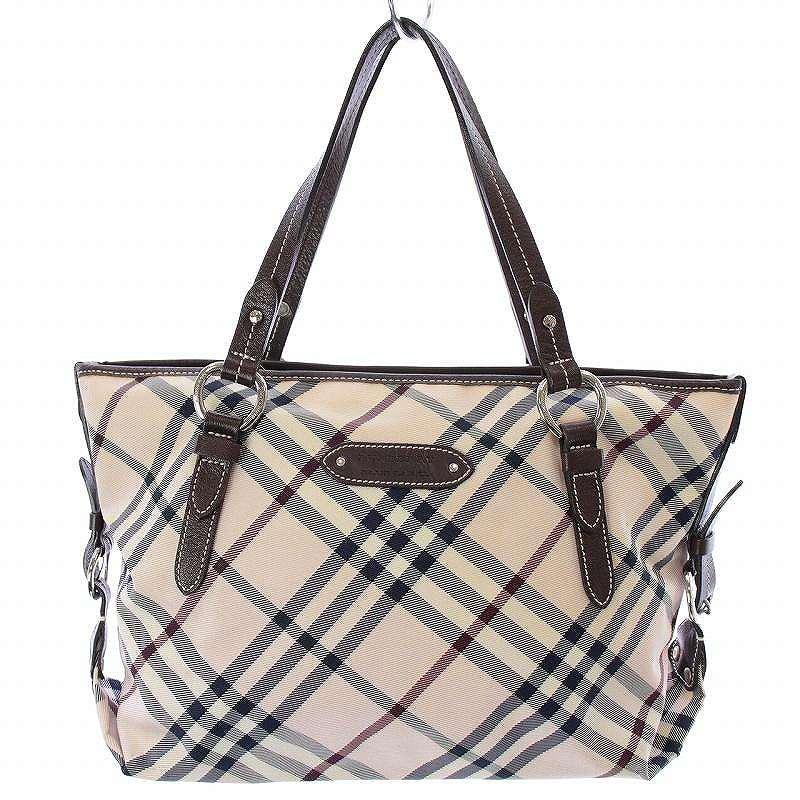 バーバリーブルーレーベル ハンドバッグ トートバッグ ノバチェック ナイロン レザー ピンクベージュ 紺 ネイビー ZA446-310-12  :081-902302110090:ブランド古着販売のベクトル - 通販 - Yahoo!ショッピング