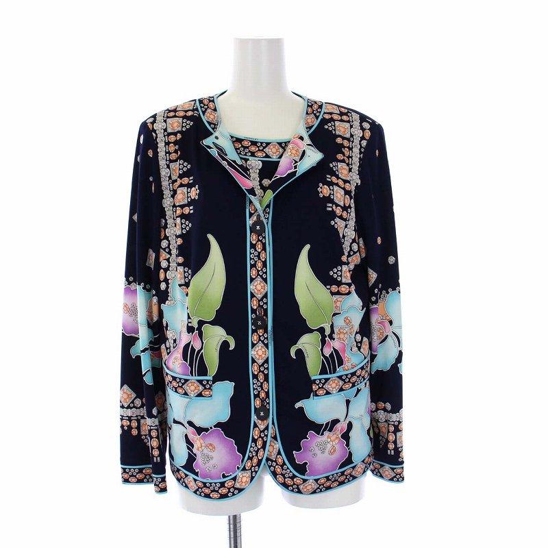 レオナール LEONARD FASHION アンサンブル ノーカラージャケット