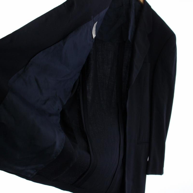 ジョルジオアルマーニ スーツ セットアップ 上下 テーラードジャケット 背抜き シングル 3B パンツ L 紺 メンズ｜vectorpremium｜08