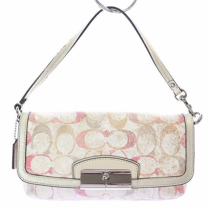コーチ COACH ショルダーバッグ ミニ シグネチャー キャンバス レザー 