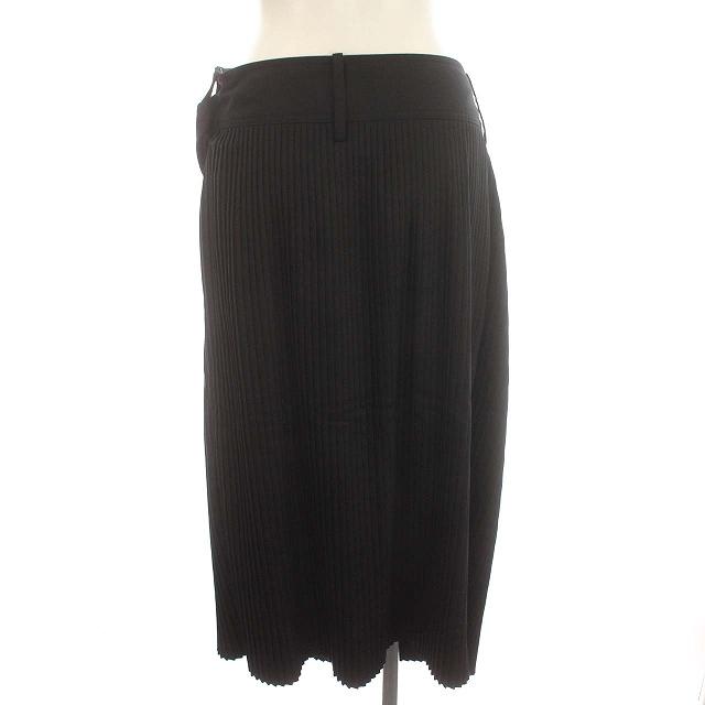 ロク rokh 2021 プリーツスカート 変形 スカート ベルト ひざ丈 38 M  
