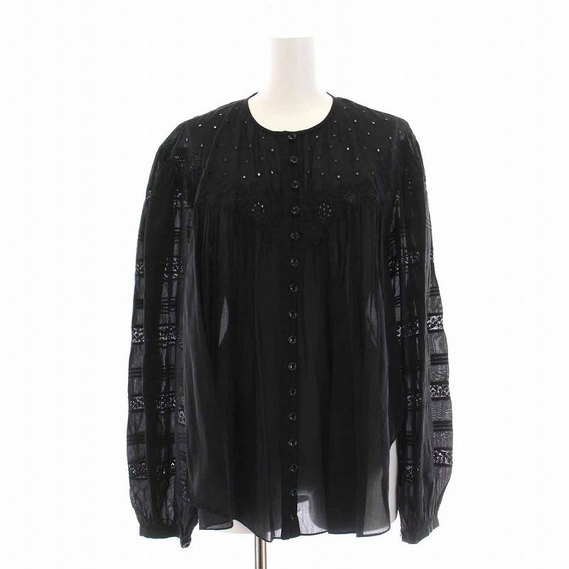 ISABEL MARANT ETOILE ブラックレース長袖ブラウス isabel marant ブラック レース ブラウス