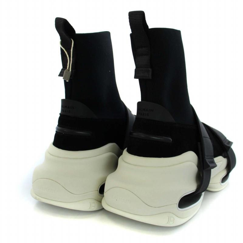 バルマン BALMAIN B-Bold high-top sneakers ソックススニーカー 厚底 40 25cm 黒 ブラック UM1C229T /KH メンズ｜vectorpremium｜03