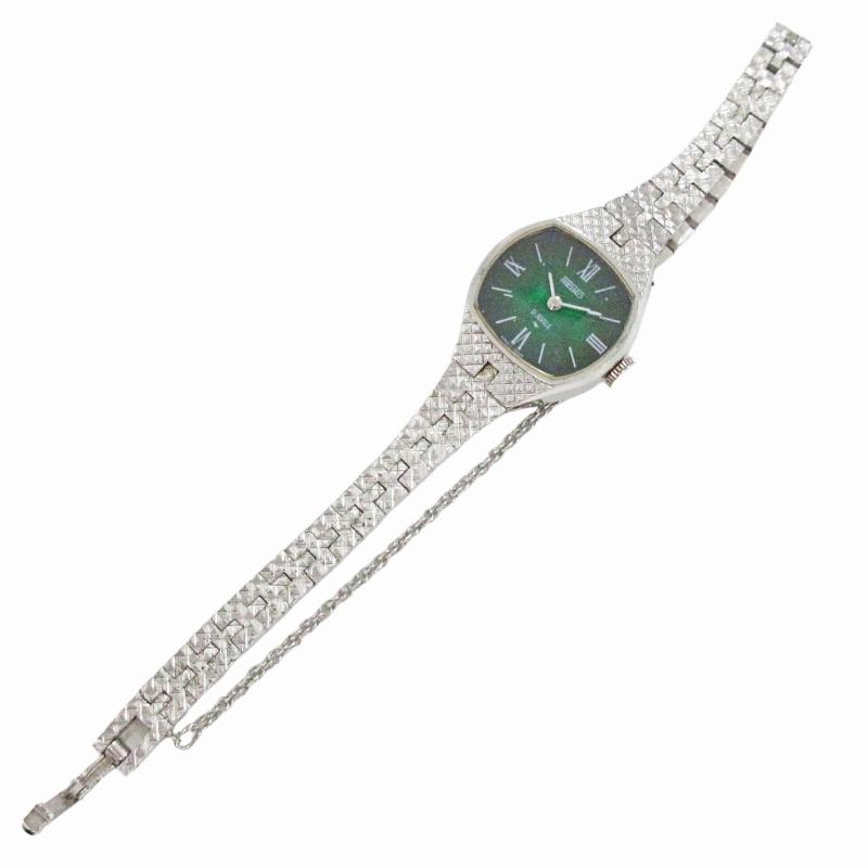 セイコー SEIKO 腕時計 緑文字盤 シルバー 11-7850 /ZK 0828 セイコー SEIKO 腕時計 緑文字盤 シルバー 11-7850 /ZK 0828