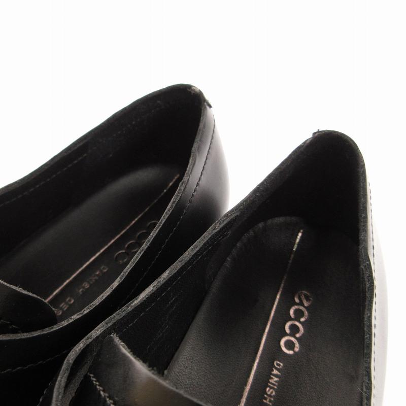 未使用品 エコー ecco ビジネスシューズ レザー 靴 ポインテッドトゥ 