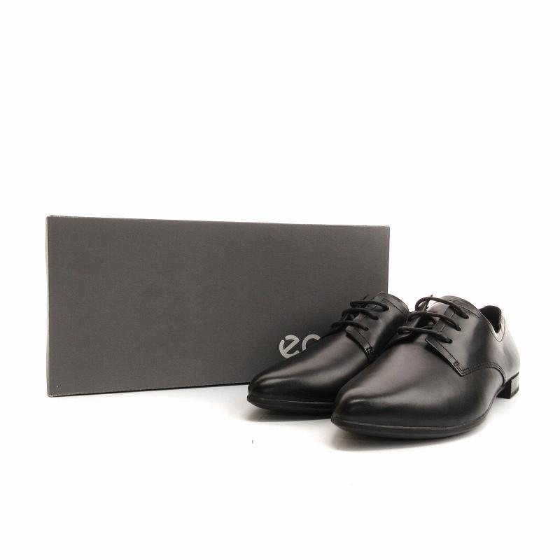 未使用品 エコー ecco ビジネスシューズ レザー 靴 ポインテッドトゥ 