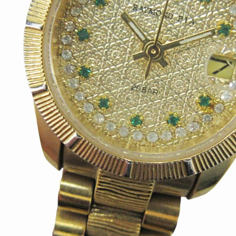 レイモンドピア RAYMOND PIA 腕時計 カレンダー ゴールド文字盤