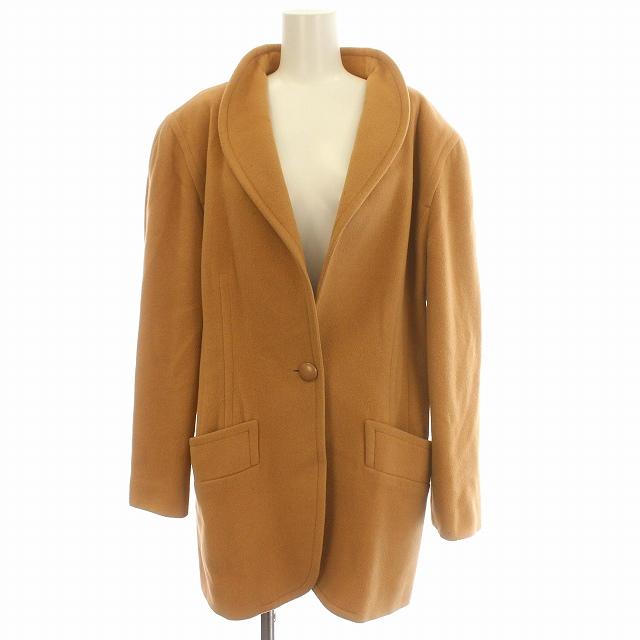 ハナエモリ HANAE MORI カシミヤ混 コート チェスターコート 肩パッド 