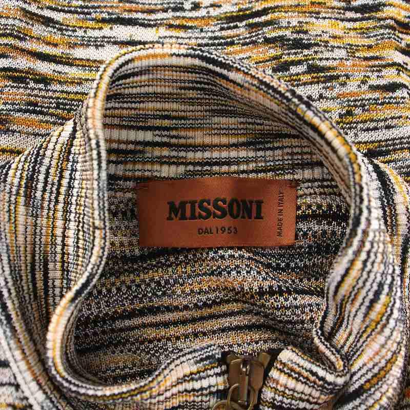 ミッソーニ MISSONI ニットジャケット ブルゾン カーディガン ジップ 