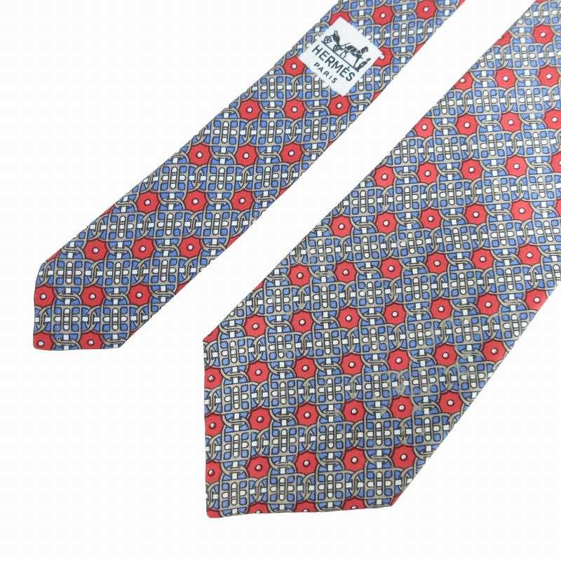 HERMES ネクタイ　h柄　レッド 楽天市場】【アパレル】HERMES エルメス ネクタイ H柄 Hモチーフ