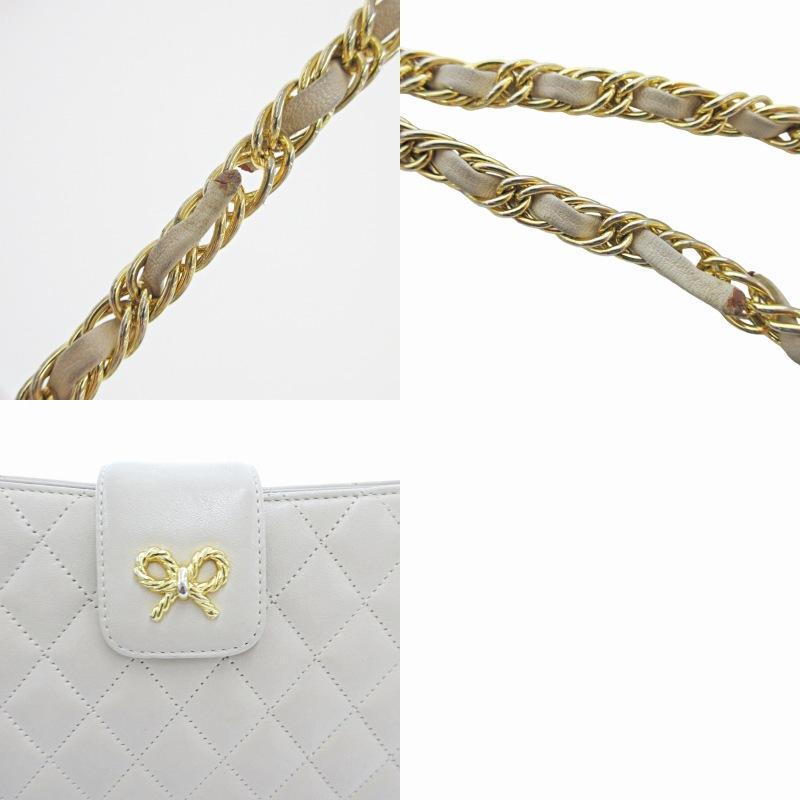 【美品】KIMIJIMA チェーンショルダーバッグ 美品✨ キミジマ チェーン ショルダー バッグ キルティング レザー
