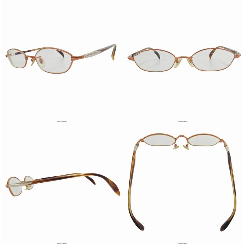 ノーブランド BASILE 度入り メガネ 眼鏡 オーバル ウエリントン  