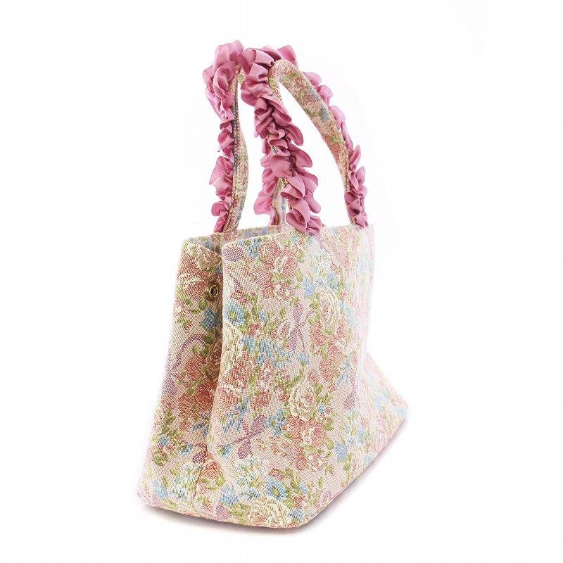 未使用品 メゾンドフルール Maison de FLEUR ゴブランフリルハンドルS 