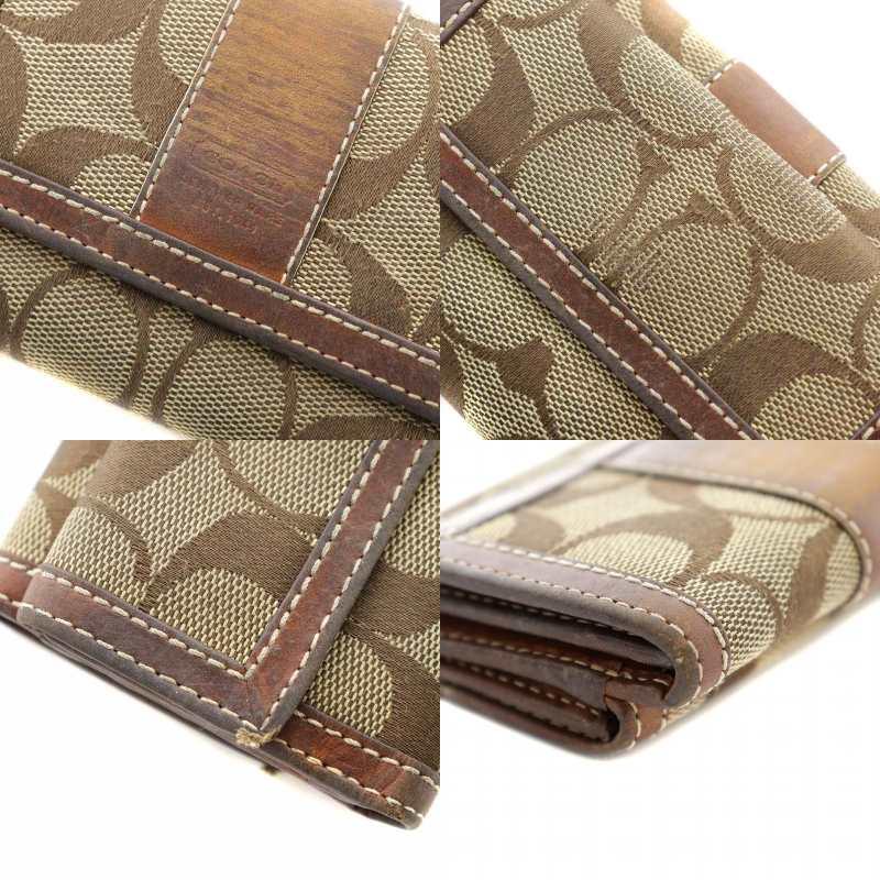 COACH コーチ シグネチャー 財布 小銭入れ 三つ折り Wホック