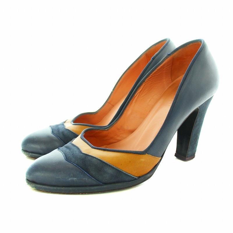 ANTEPRIMA アンテプリマ パンプス レザー スエード 切替 34.5 22.5cm  