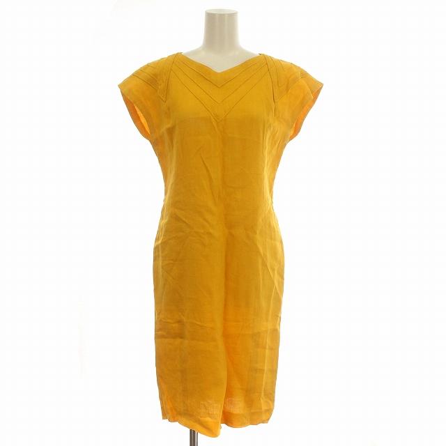 ルイ　フェロー　ワンピース ルイフェロー Louis Feraud リネン ワンピース ノースリーブ 麻 7 S