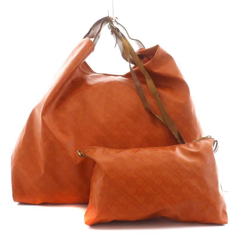 ゲラルディーニ GHERARDINI ハンドバッグ ポーチ付き オレンジ /AN13  