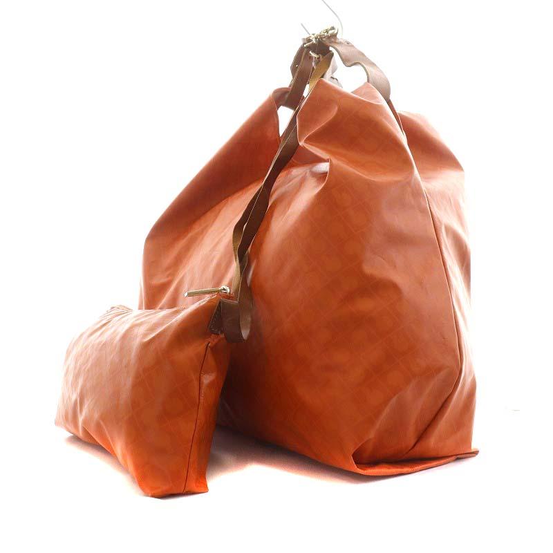 ゲラルディーニ GHERARDINI ハンドバッグ ポーチ付き オレンジ /AN13  