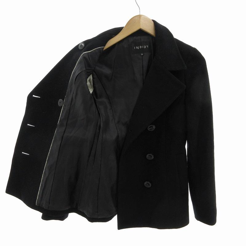 INDIVIインディヴィ チェスターコート ブラック カシミヤ 楽天市場