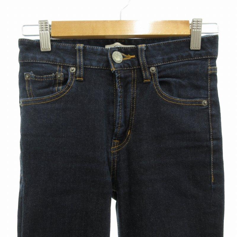 マウジー ストレート スキニー デニム パンツ ネイビー きれいめ レディース machouse_02311001659