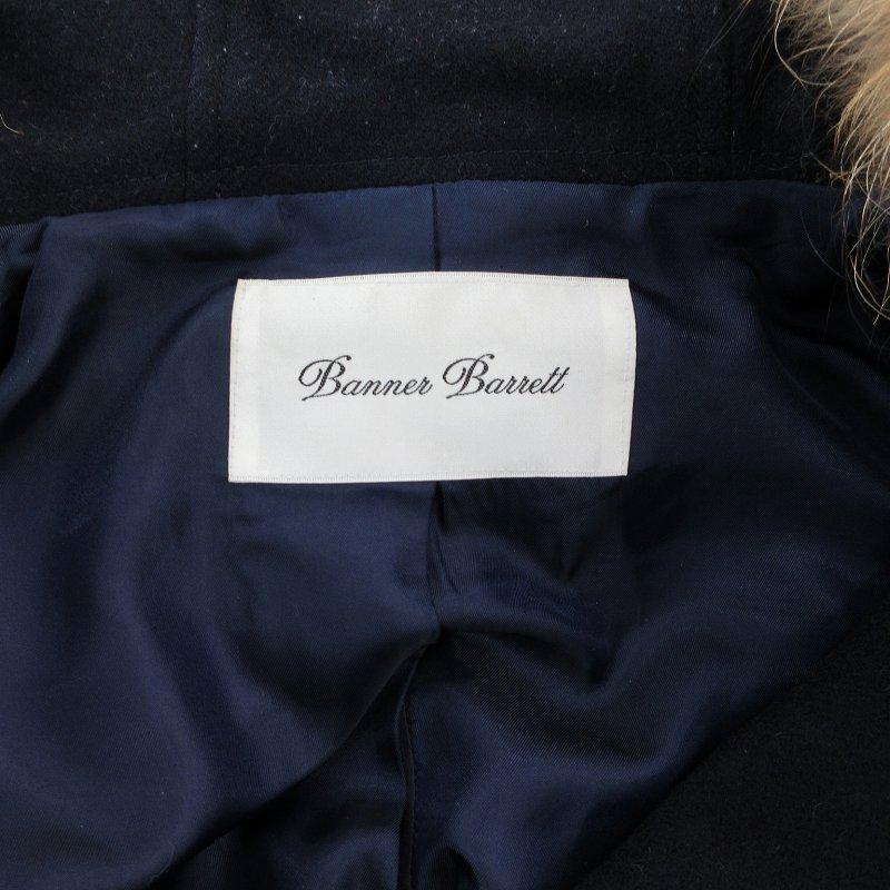 バナーバレット Banner Barrett ダッフルコート ひざ丈 ファー 38 M 紺