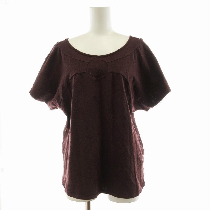 TSUMORI CHISATO ツモリチサト カットソー 半袖 Uネック 2 M 茶 