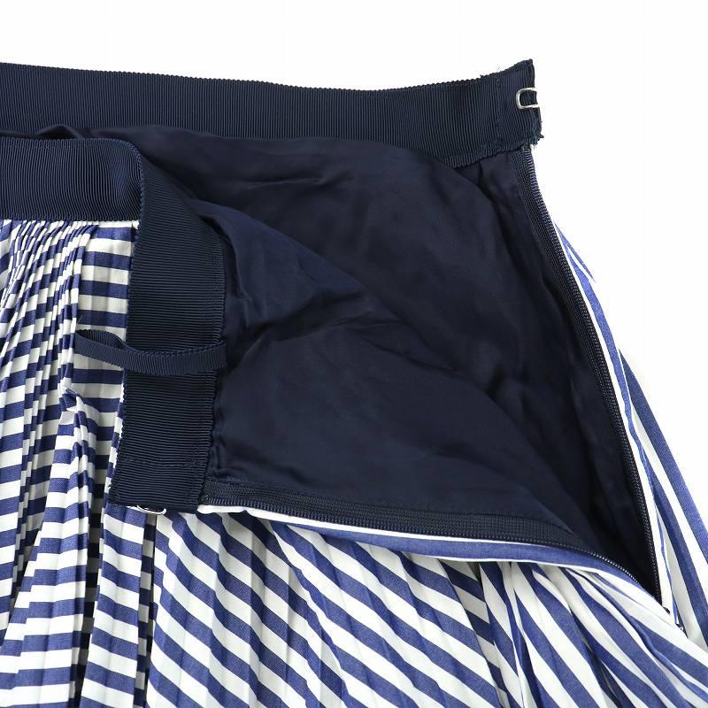 サカイ sacai プリーツスカート ロング マキシ フレア ストライプ 切替  