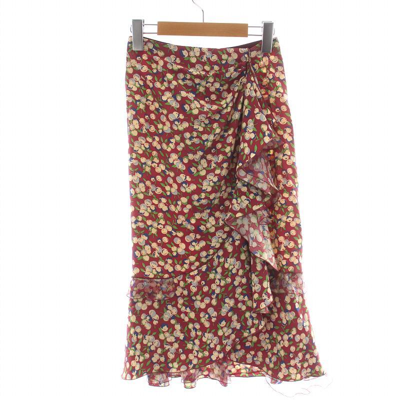 LOUIS VUITTON ルイヴィトン フレアスカート ひざ丈 総柄 レイヤード  