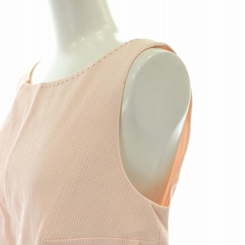 ポールカ PAULE KA ワンピース ノースリーブ ひざ丈 フレア 切替 38 M