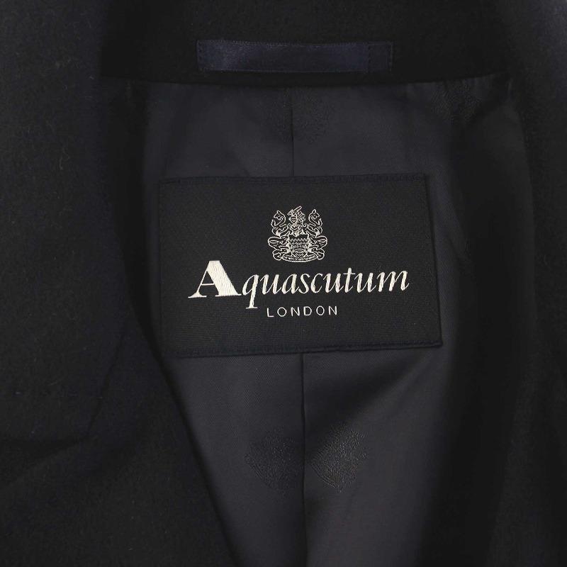 アクアスキュータム AQUASCUTUM ウールコート ロング カシミヤ混 