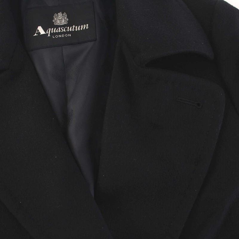 アクアスキュータム AQUASCUTUM ウールコート ロング カシミヤ混 