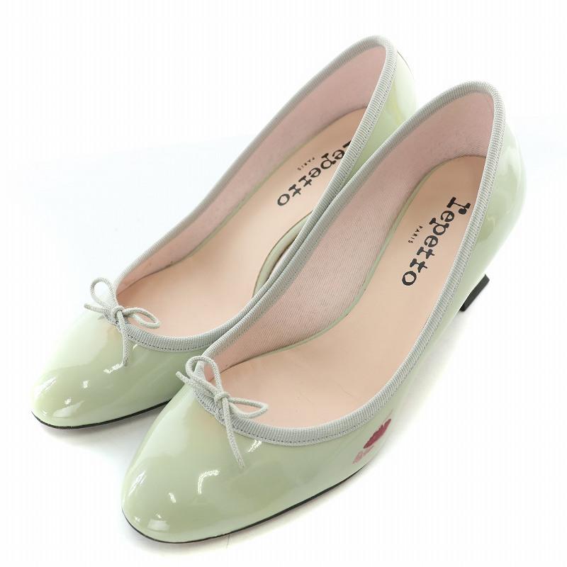 レペット Repetto パンプス ラウンドトゥ チャンキーヒール