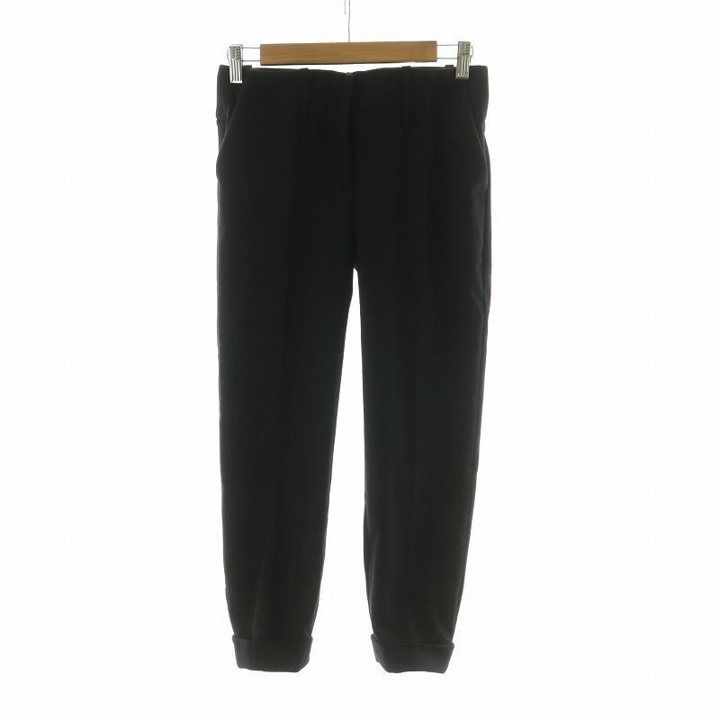 アクネ Acne ロールアップパンツ テーパード ジッパーフライ 34 XS 黒 