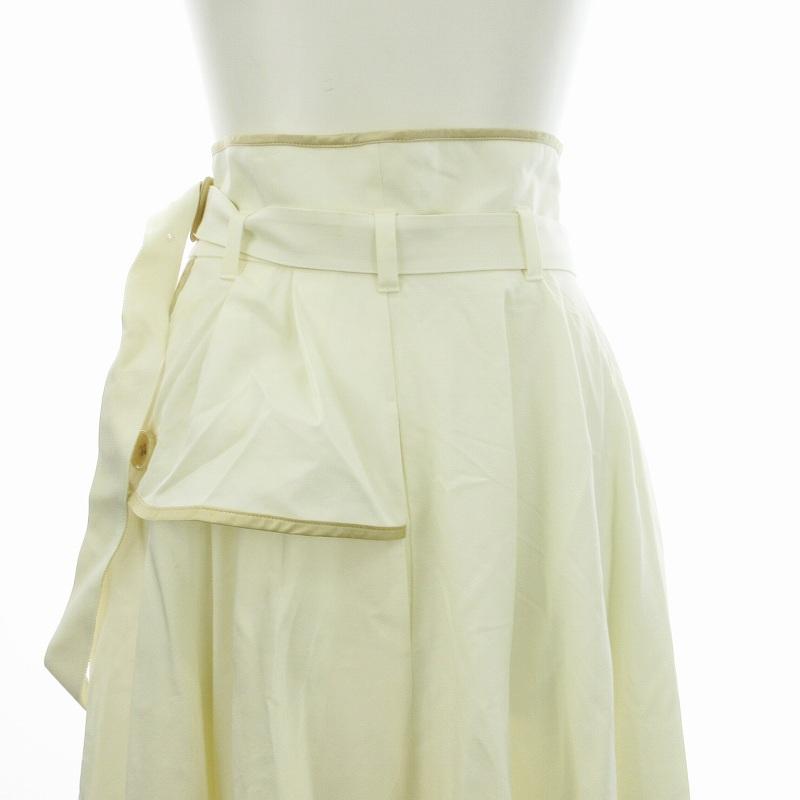 ランバン LANVIN ロングスカート 36 白 /MM □MA レディース